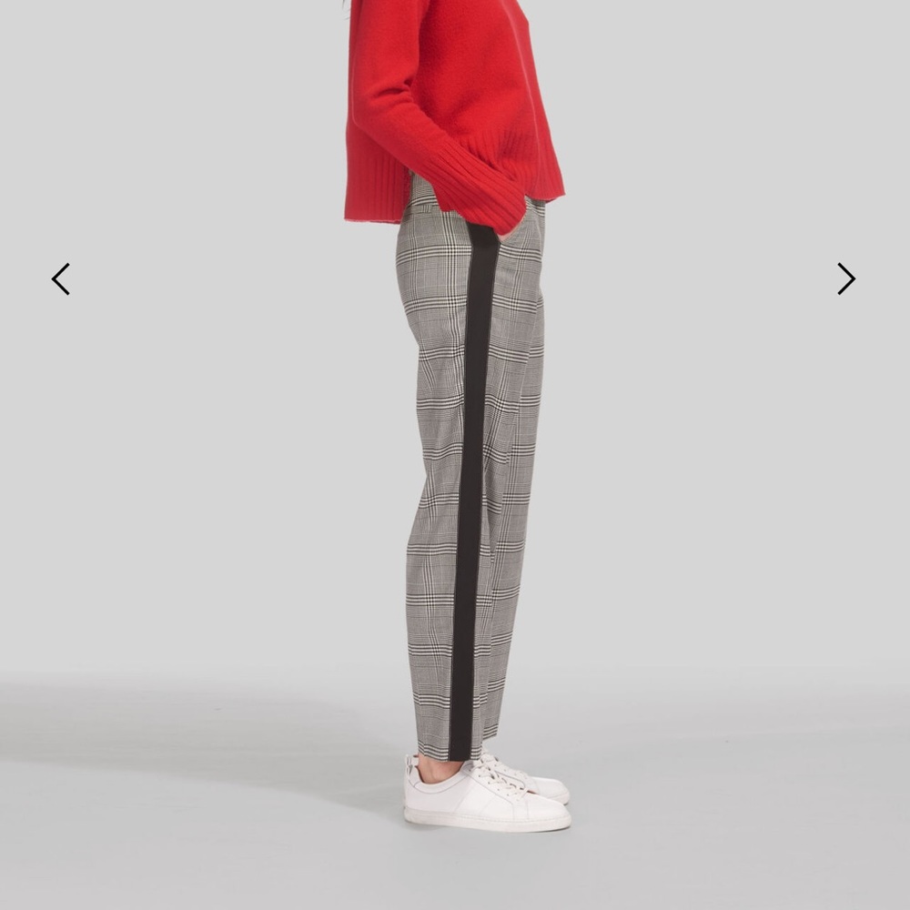 Whistles Check Wise Leg Side Stripe Pants 2
